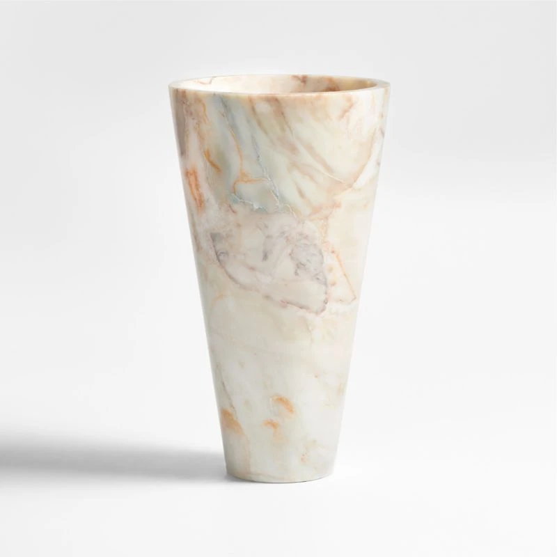 Isola Red Marble Vase 11"