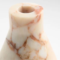 Isola Small Red Marble Candle Holder 3.5"