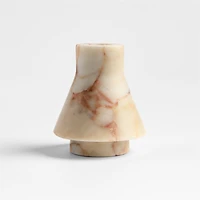 Isola Small Red Marble Candle Holder 3.5"