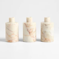Isola Tall Red Marble Candle Holder 4.75"