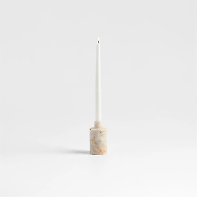 Isola Tall Red Marble Candle Holder 4.75"