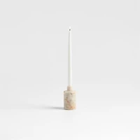 Isola Tall Red Marble Candle Holder 4.75"
