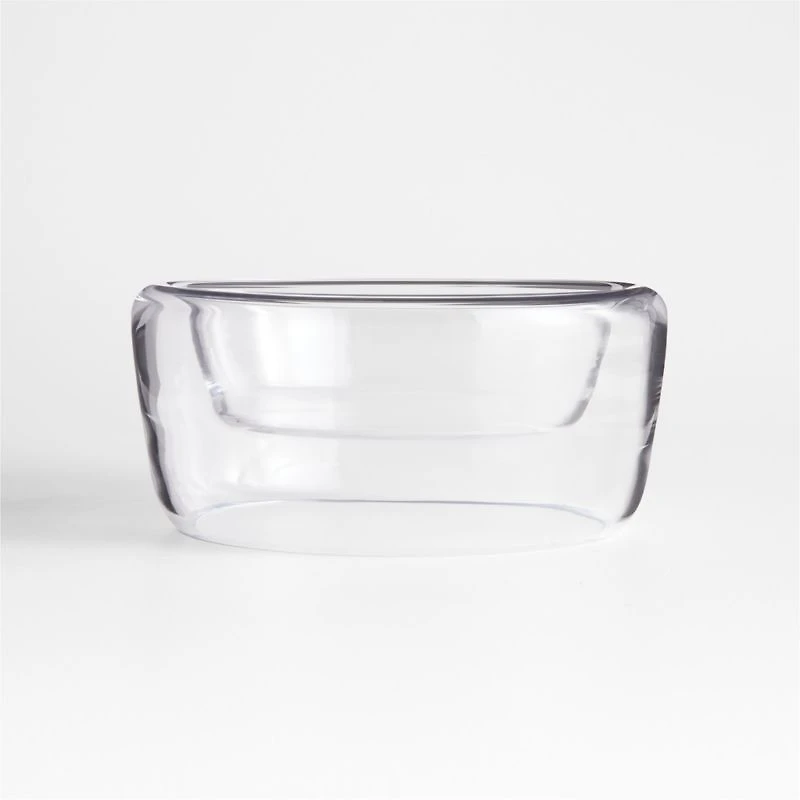 Ital Small Glass Decorative Centerpiece Bowl 7"