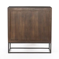 Ivan Dark Brown Wood Bar Cabinet with Storage