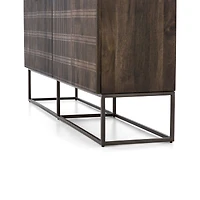 Ivan 69" Wood and Iron Storage Media Console