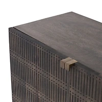 Ivan 69" Wood and Iron Storage Media Console