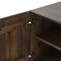 Ivan 69" Wood and Iron Storage Media Console