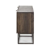Ivan 69" Wood and Iron Storage Media Console