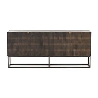 Ivan 69" Wood and Iron Storage Media Console