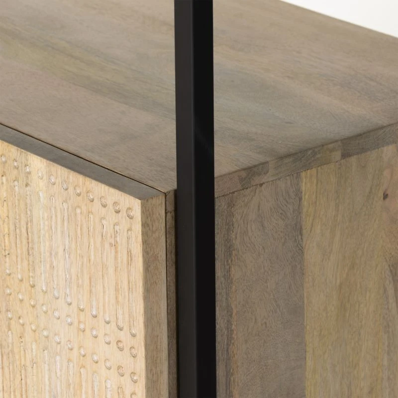 Ivan Light Wash Wood Storage Bookcase