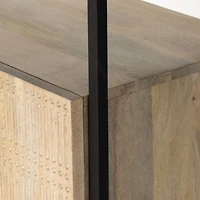 Ivan Light Wash Wood Storage Bookcase
