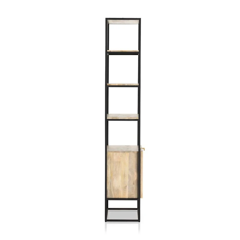Ivan Light Wash Wood Storage Bookcase