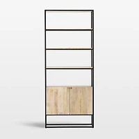 Ivan Light Wash Wood Storage Bookcase