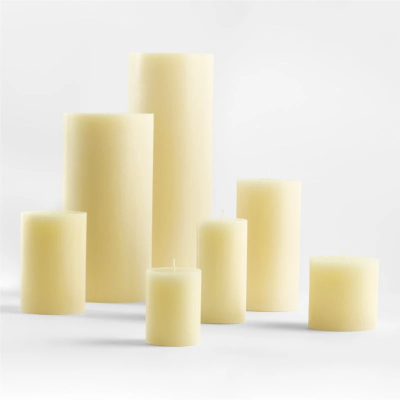 Ivory Pillar Candle 4"x8"