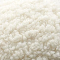 Ivory Snowball Sherpa 12''x12" Holiday Throw Pillow