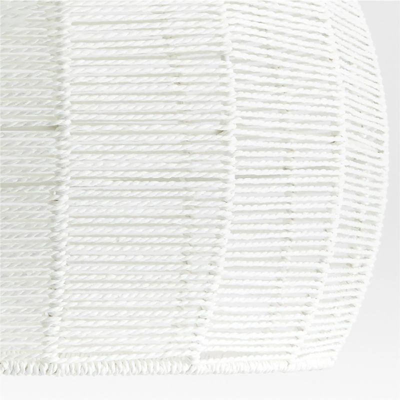 Ivory Woven Rope 19" Kids Flush Mount Ceiling Light