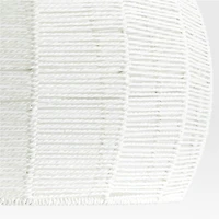Ivory Woven Rope 19" Kids Flush Mount Ceiling Light