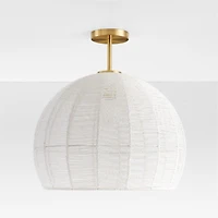Ivory Woven Rope 19" Kids Flush Mount Ceiling Light