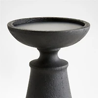 Izumo Ebonized Wood Pillar Holder 4.4"