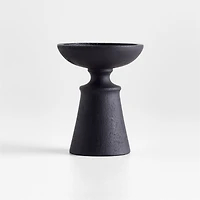 Izumo Ebonized Wood Pillar Holder 4.4"