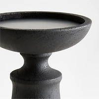 Izumo Ebonized Wood Pillar Holder 6.5"