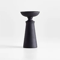 Izumo Ebonized Wood Pillar Holder 6.5"