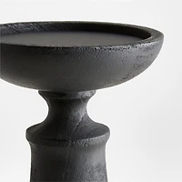 Izumo Ebonized Wood Pillar Holder 9"