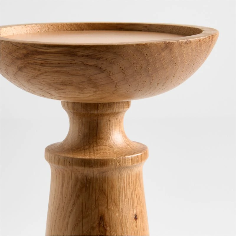 Izumo Large Oak Pillar Holder 9"