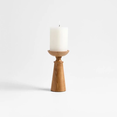 Izumo Medium Oak Pillar Holder 6.5"