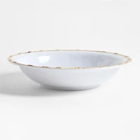 Abbott White and Bamboo Outdoor Melamine Serving Bowl by Jake Arnold