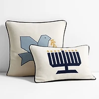 Dove 23"x23" Deep Indigo Blue Multi Throw Pillow Cover by Joan Anderson