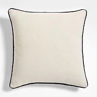 Arctic Friend Snowman 23"x23" Ivory Multi Throw Pillow Cover by Joan Anderson