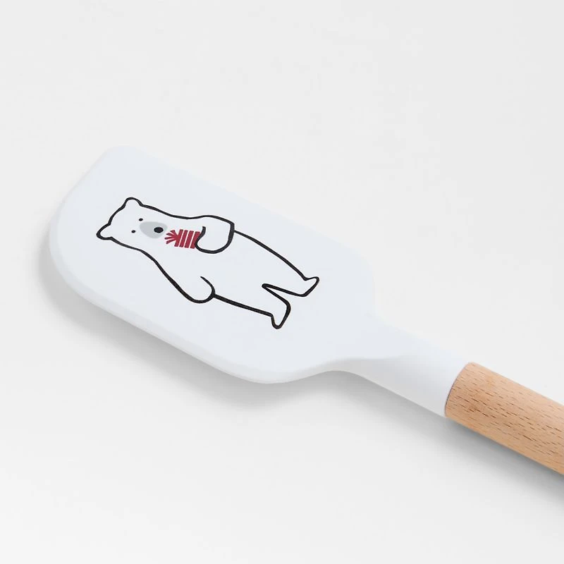 Arctic Bear Silicone and Wood Spatula by Joan Anderson