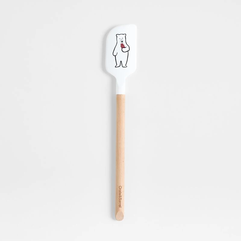 Arctic Bear Silicone and Wood Spatula by Joan Anderson