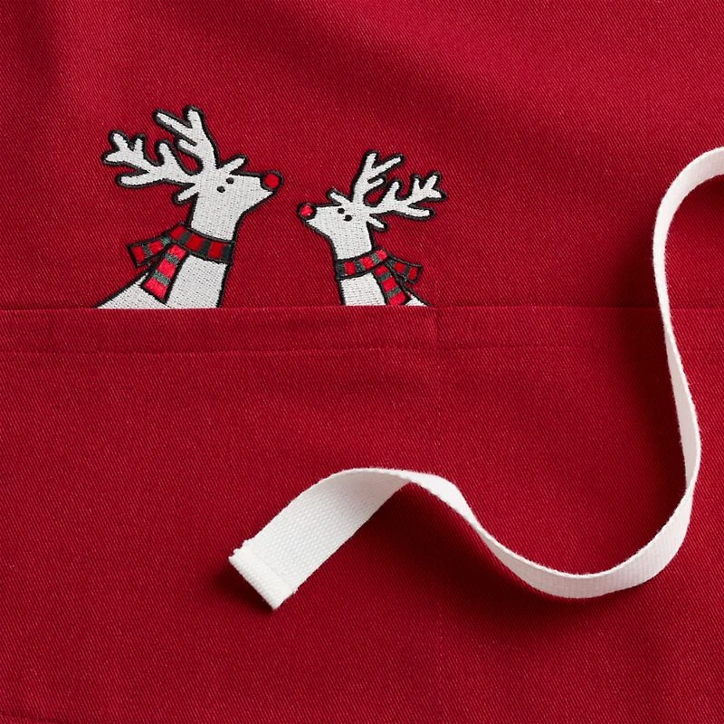 Arctic Reindeer Organic Cotton Kids Apron by Joan Anderson