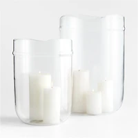 Arden Extra-Large Glass Pillar Candle Holder 20" by Jake Arnold
