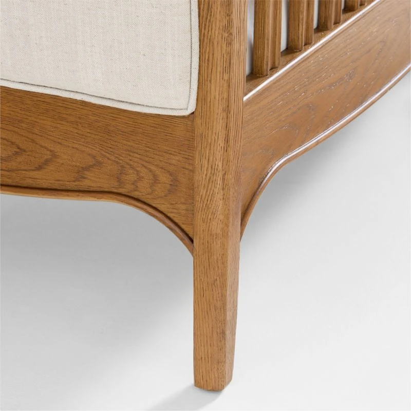 Bacton Oak Wood Convertible Baby Crib with Toddler Bed Rail by Jake Arnold