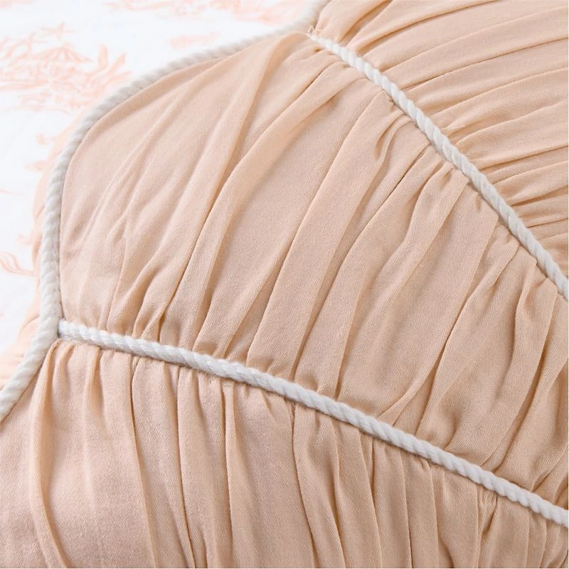 Bea Pink Ruched Shell Pillow by Jake Arnold