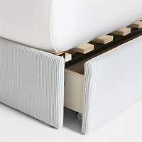 Everett Ocean Green Upholstered Kids Twin Bed by Jake Arnold