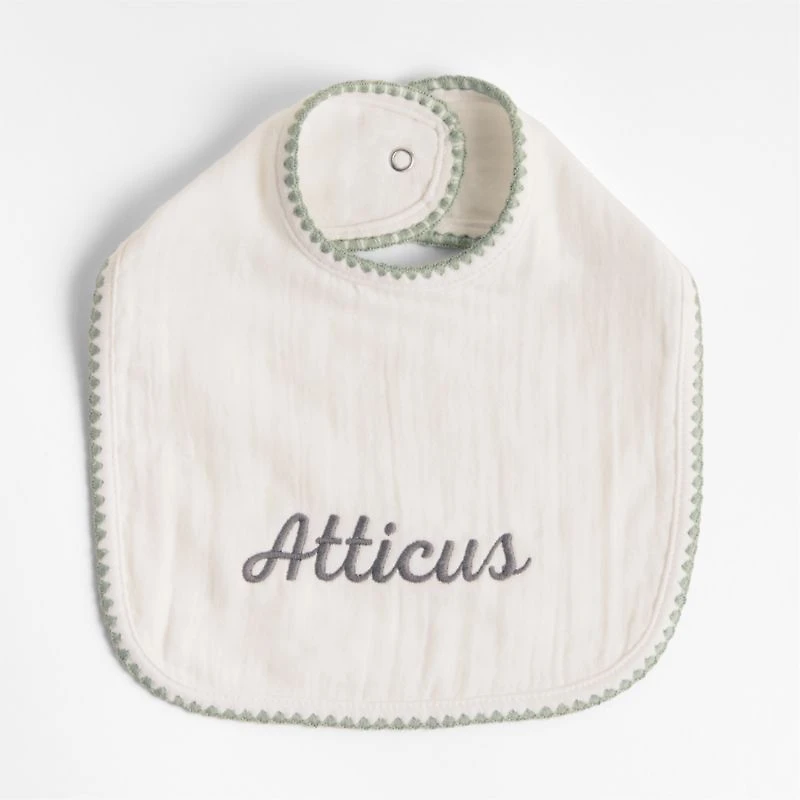 Frankie Seascape Green Baby Bib Set by Jake Arnold