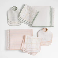 Frankie Seascape Green Baby Bib Set by Jake Arnold