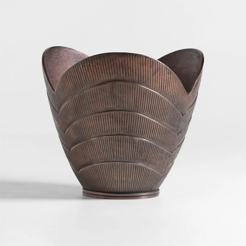Hackney Medium Bronze Metal Indoor/Outdoor Planter 16"x15" by Jake Arnold