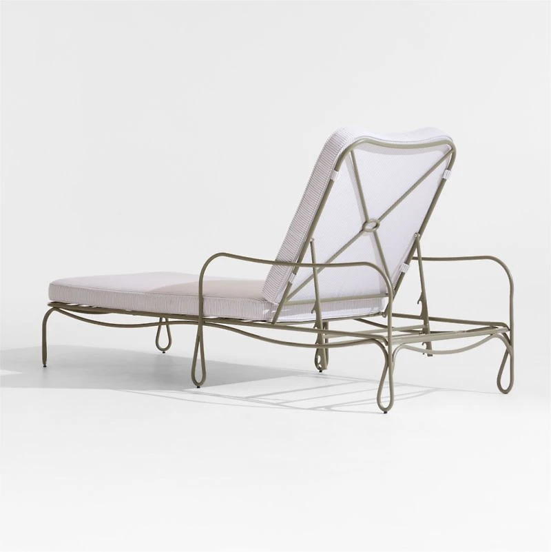 The Harpen Outdoor Metal Chaise Lounge by Jake Arnold