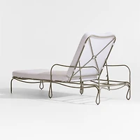 The Harpen Outdoor Metal Chaise Lounge by Jake Arnold