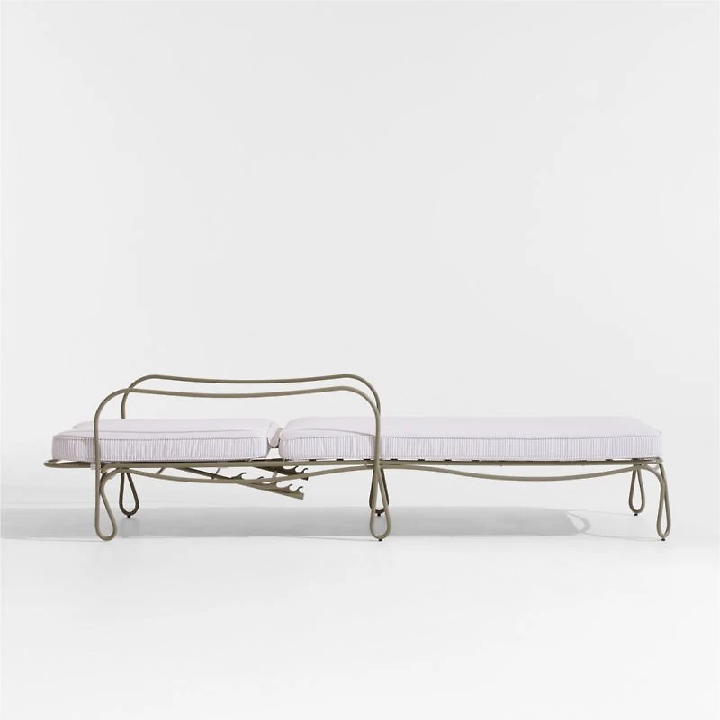 The Harpen Outdoor Metal Chaise Lounge by Jake Arnold