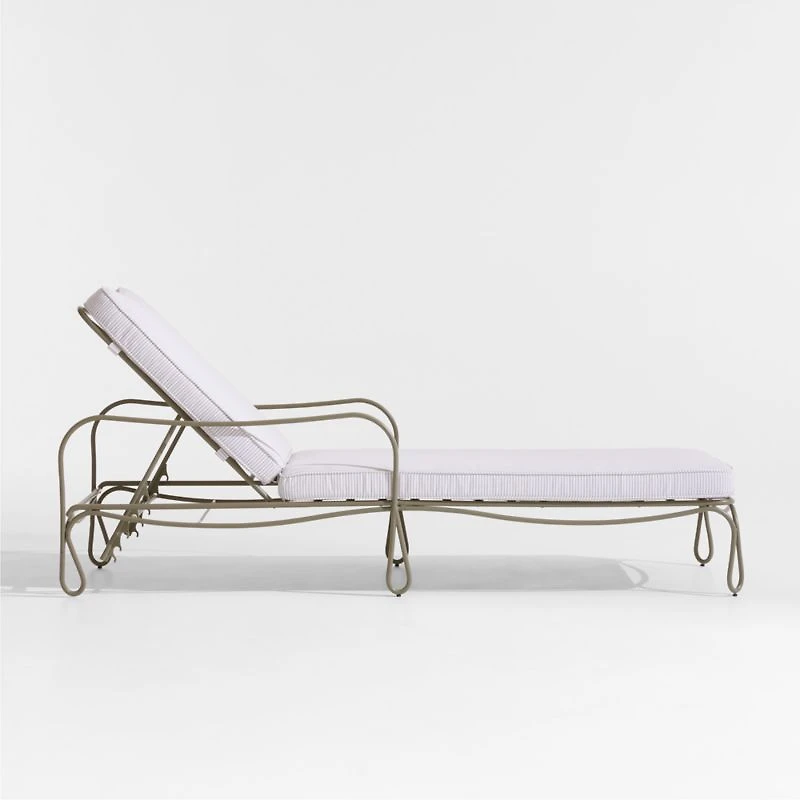 The Harpen Outdoor Metal Chaise Lounge by Jake Arnold