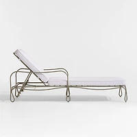 The Harpen Outdoor Metal Chaise Lounge by Jake Arnold
