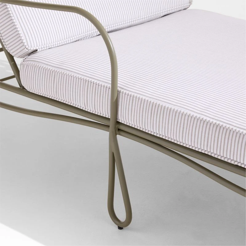The Harpen Outdoor Metal Chaise Lounge by Jake Arnold