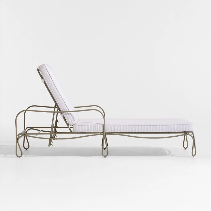 The Harpen Outdoor Metal Chaise Lounge by Jake Arnold