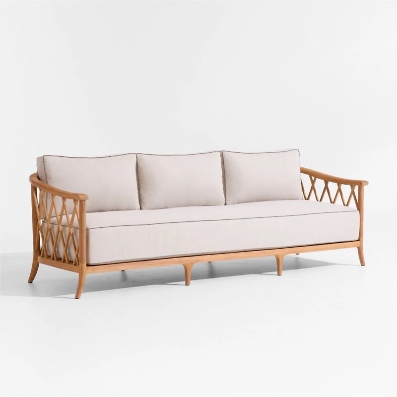 The Hartford 90" Wood Outdoor Sofa by Jake Arnold
